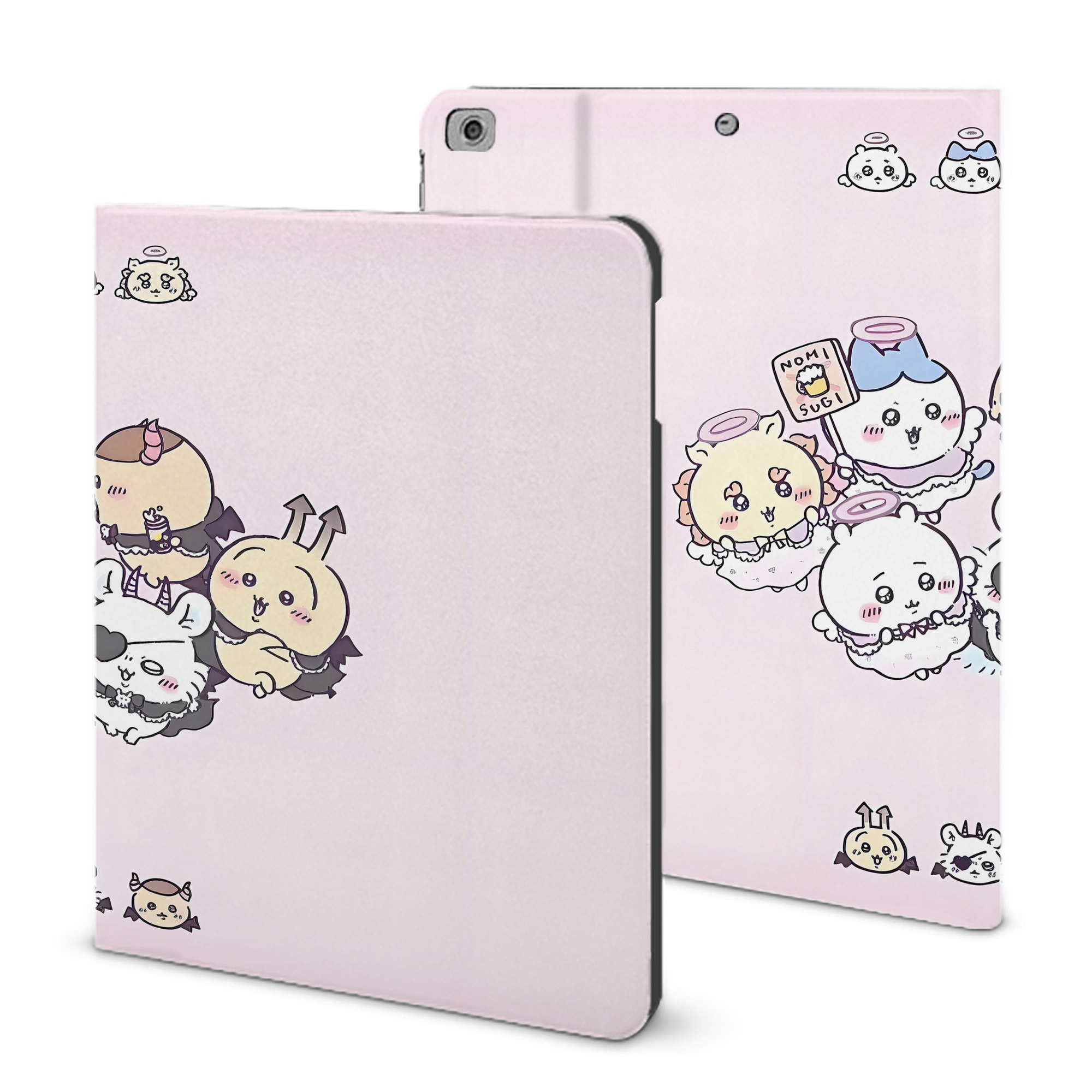 （画像用） ちいかわ Chii-kawa IPad ケース ブック型 PUレザー TPU 耐衝撃 軽量 薄型 ペン収納なし 全面保護 IPad 各モデル対応